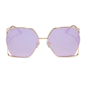 DONNA IV - GOLD   TAUPE MIRROR SUNGLASSES