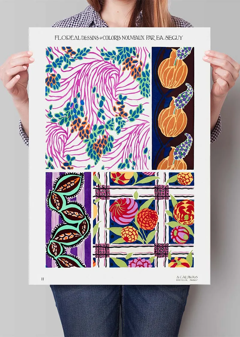Emile-Alain Séguy Art Nouveau Pattern Print 004