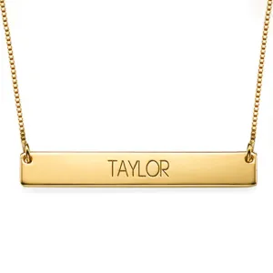 ENGRAVED BAR NECKLACE