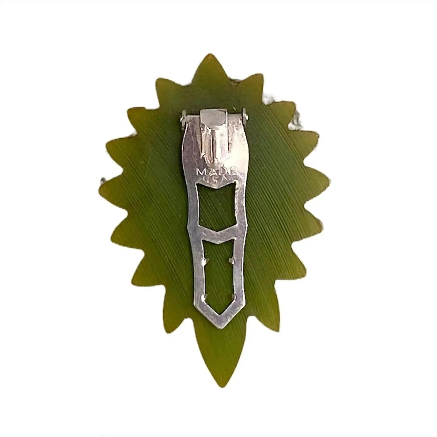 Exceptional Art Deco Carved Bakelite Dress Clip