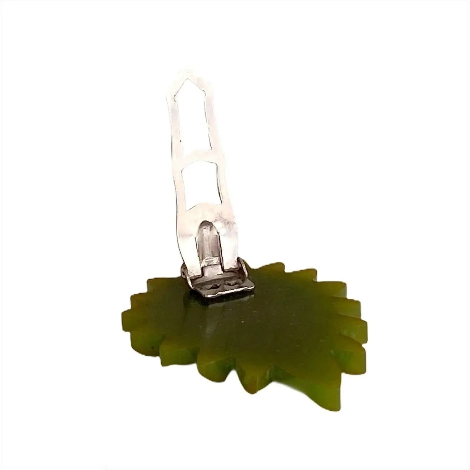Exceptional Art Deco Carved Bakelite Dress Clip
