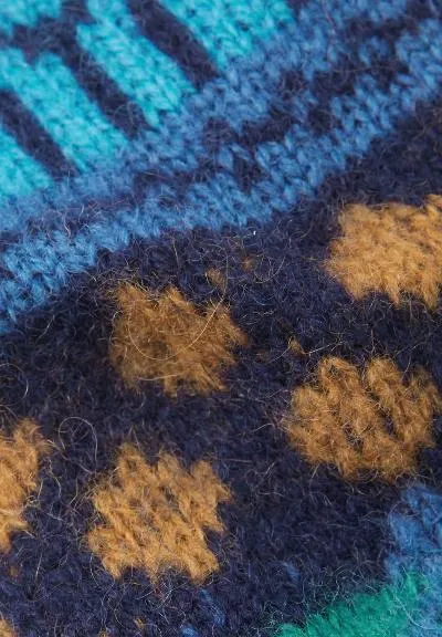 Fleece Lined Wool Mittens, Luminen Navy