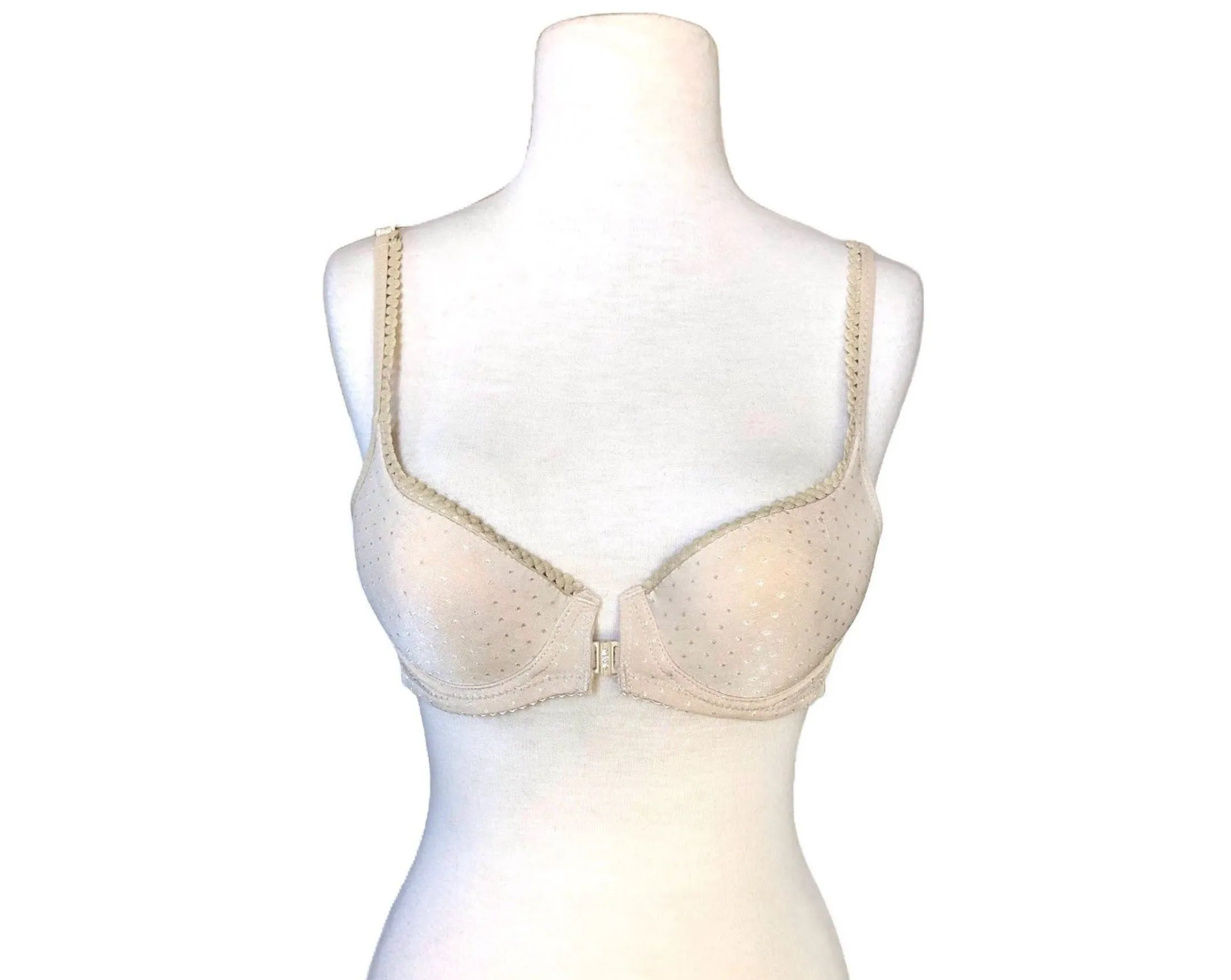Front Close Polka Dot with Rhinestone Bras