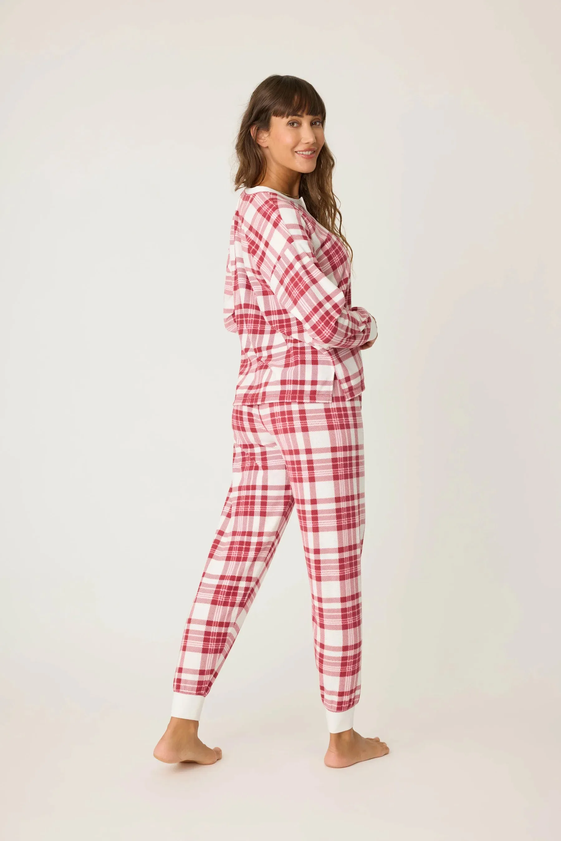 Full of Holiday Spirit Plaid Top