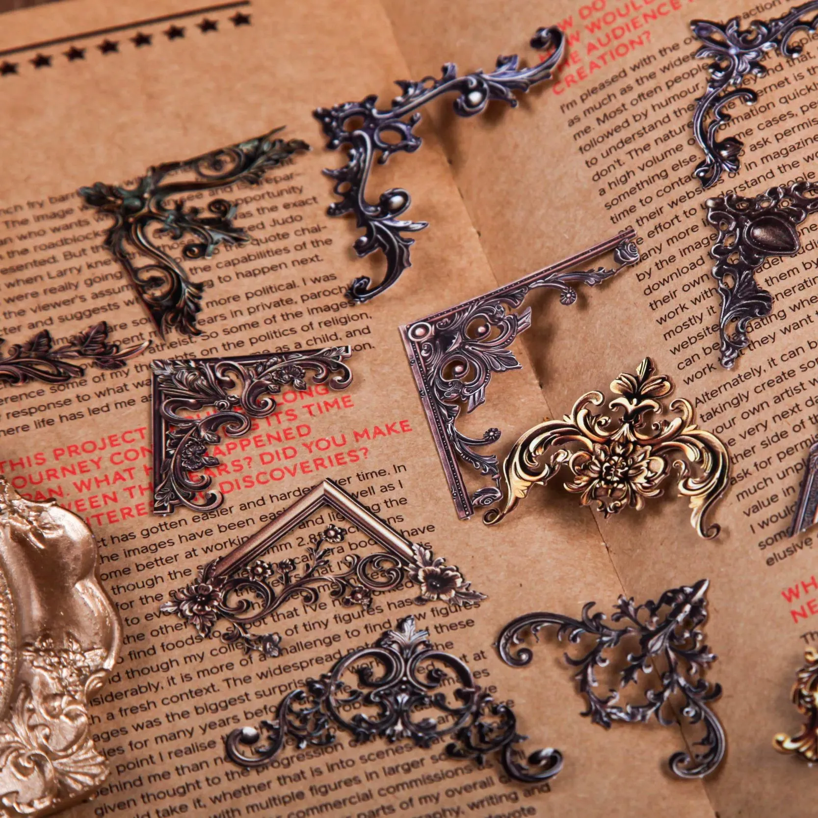 Gilded Art Deco Stickers - Elevate Your Creations with Timeless Elegance
