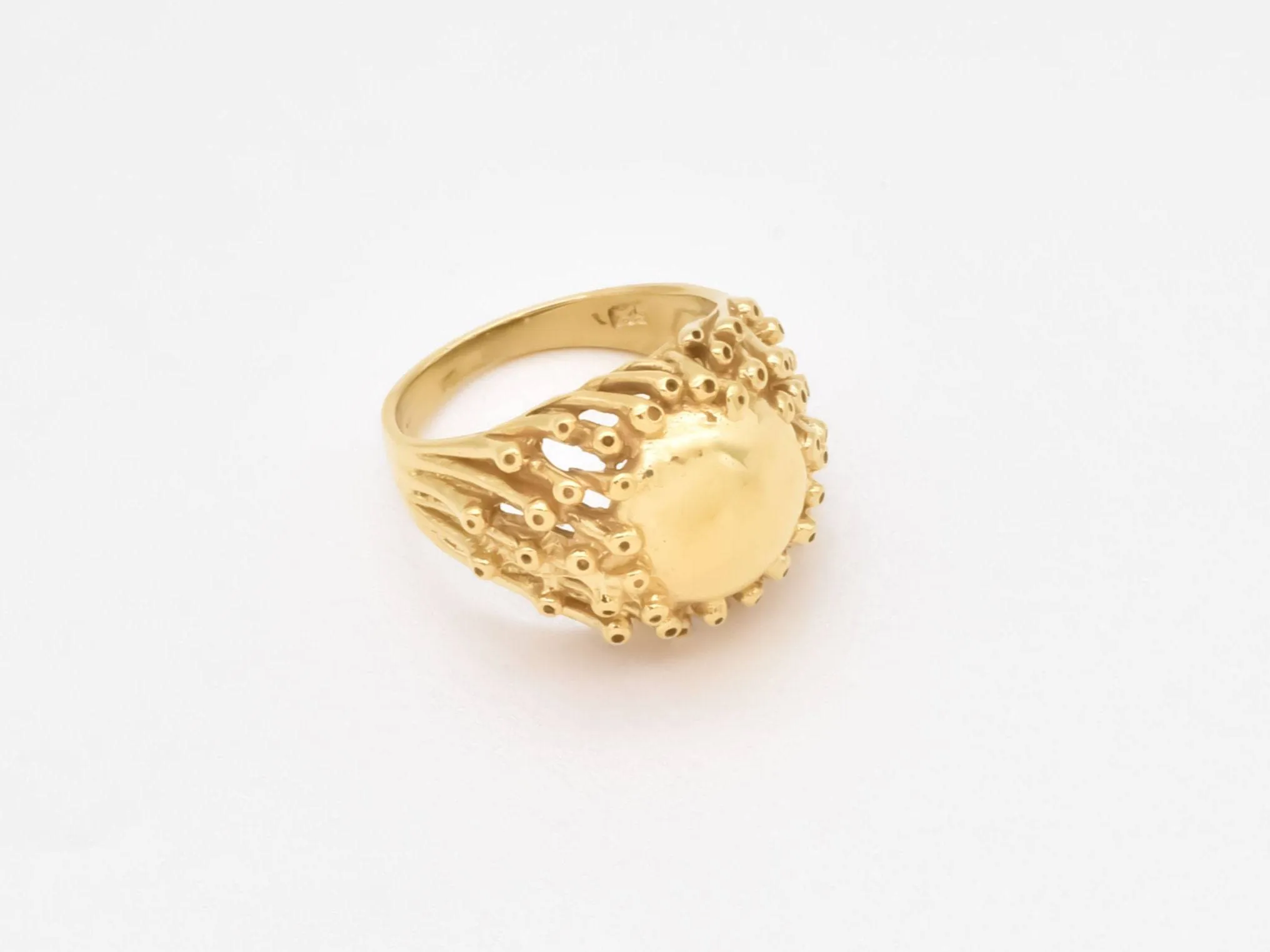 Gold Coral Ring - Gold Statement Ring - Anemone Ring