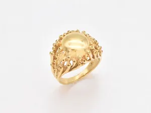 Gold Coral Ring - Gold Statement Ring - Anemone Ring