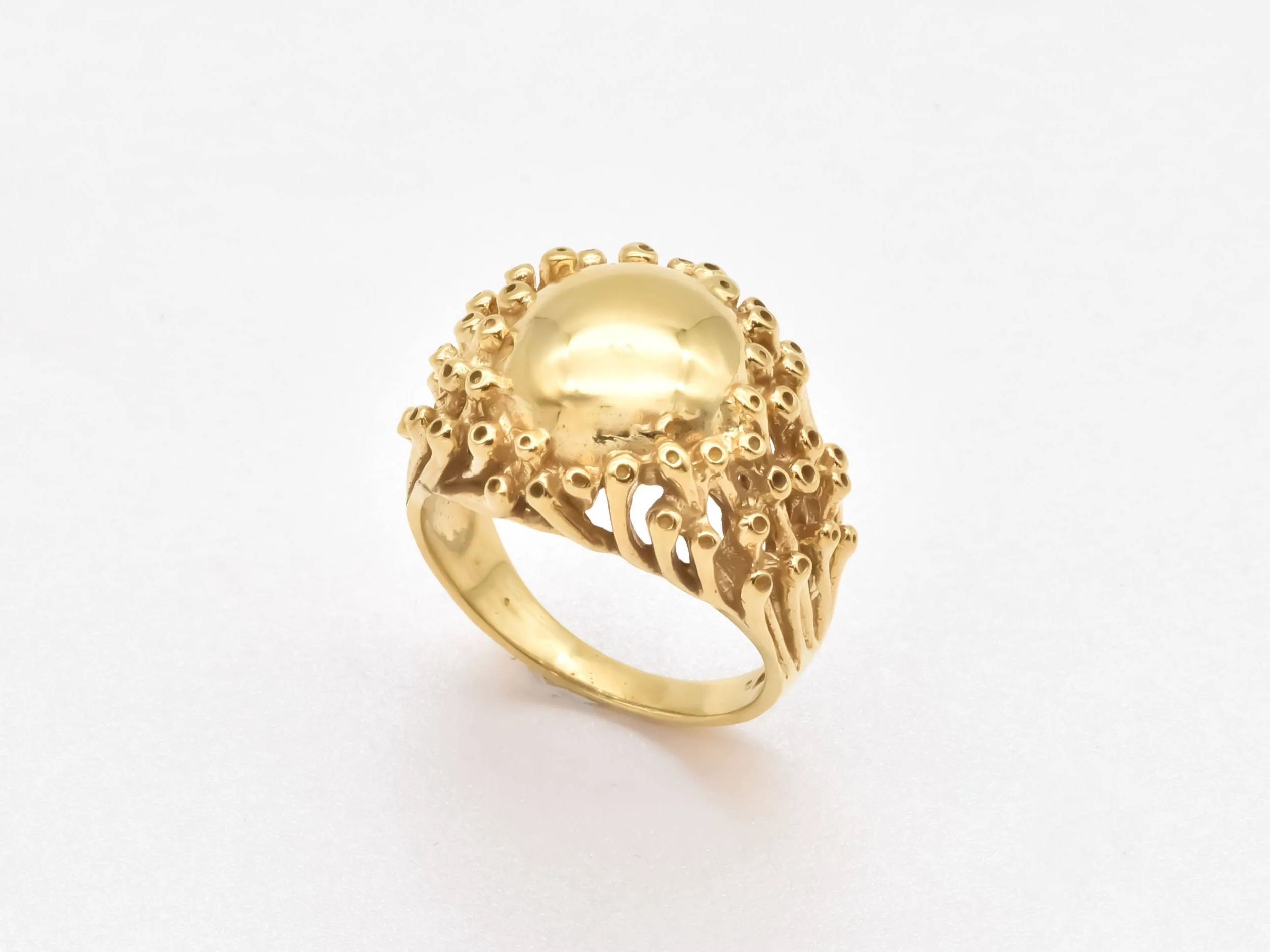 Gold Coral Ring - Gold Statement Ring - Anemone Ring
