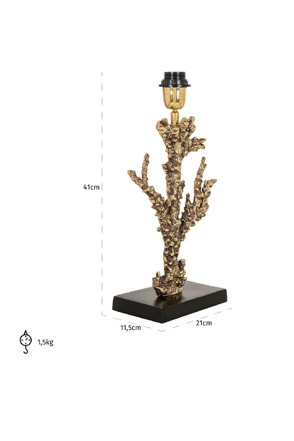 Gold Coral Table Lamp | OROA Jenthe