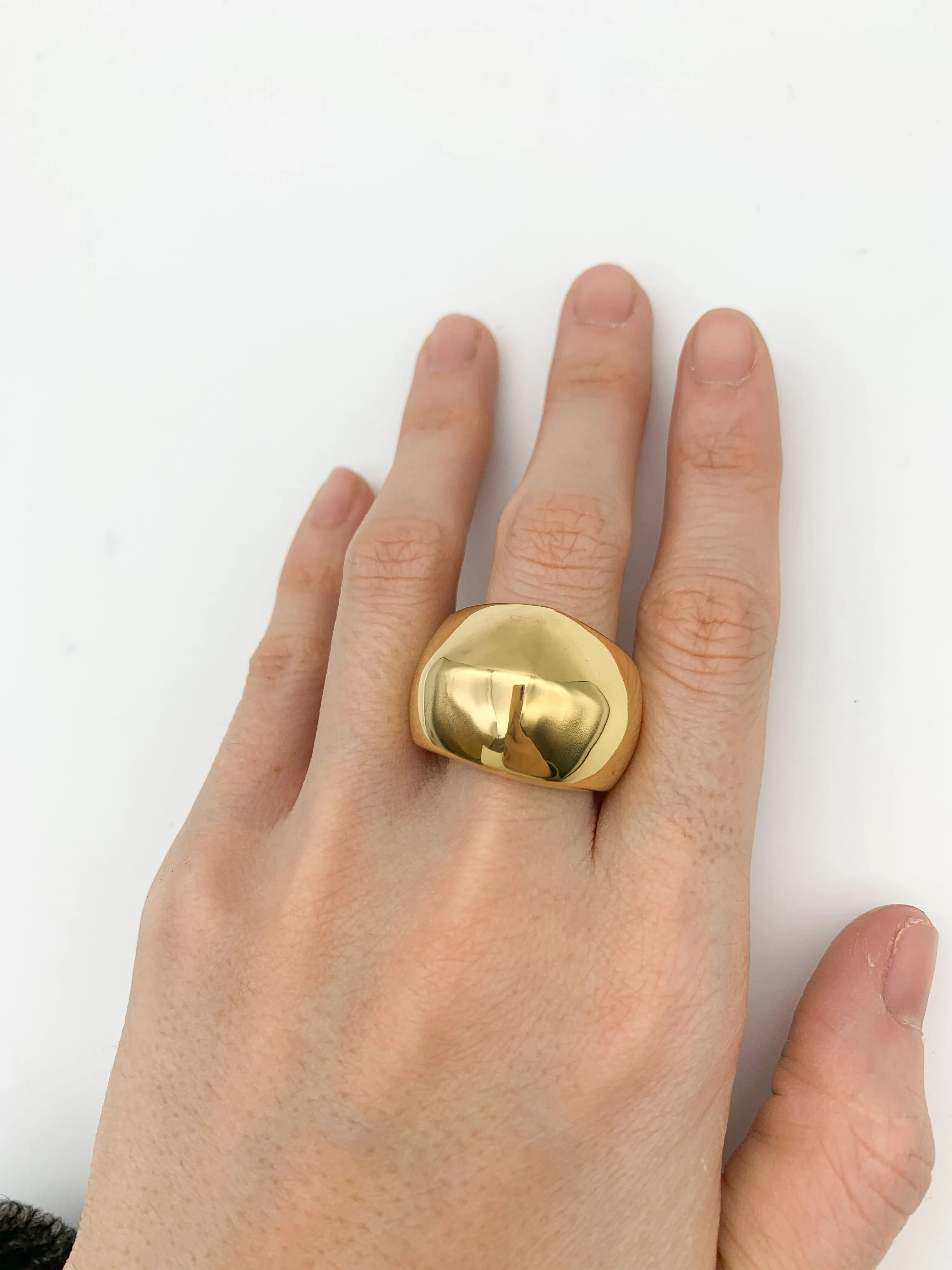 Gold Dome Ring - Statement Dome Ring, Chunky Gold Ring