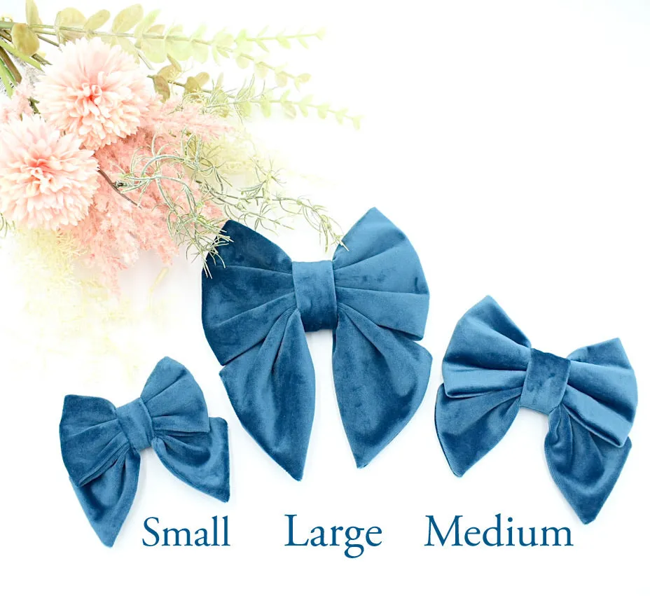 Hot Pink Luxe Velvet Sailor Bow