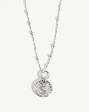 Initial Pendant Necklace - Initial S | Sterling Silver