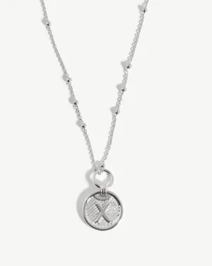 Initial Pendant Necklace - Initial X | Sterling Silver