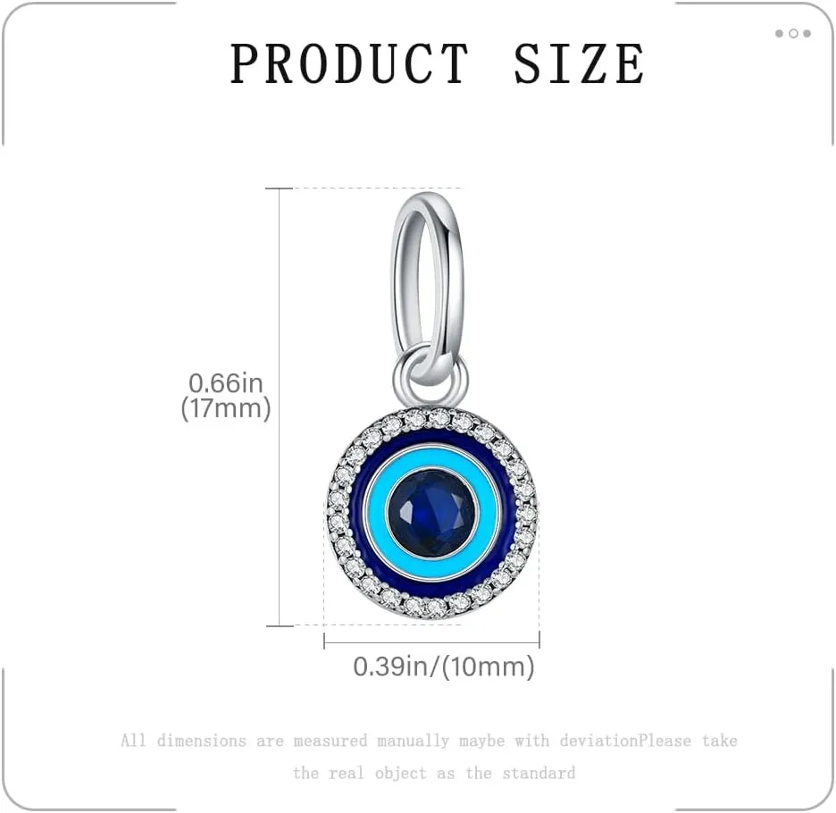 KEQ Charms for Pandora Me Bracelets 925 Silver Gampad Evil Eye Lucky Hamsa Hand Charm Beads Pendant Jewelry Mother's Gift for Woman Mom