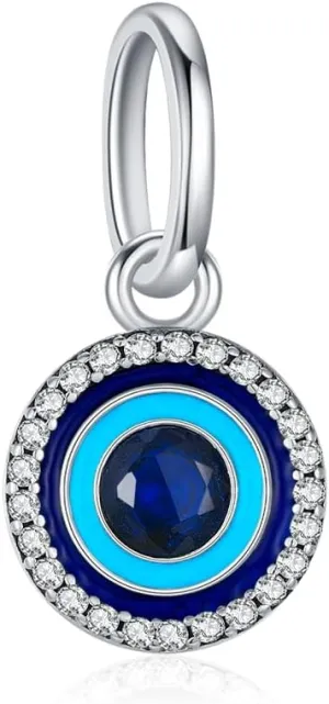 KEQ Charms for Pandora Me Bracelets 925 Silver Gampad Evil Eye Lucky Hamsa Hand Charm Beads Pendant Jewelry Mother's Gift for Woman Mom