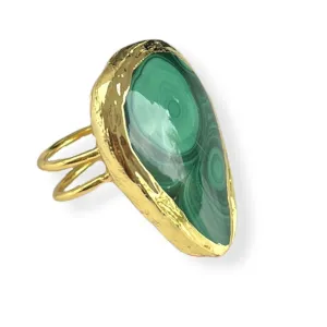 Malachite Statement Ring