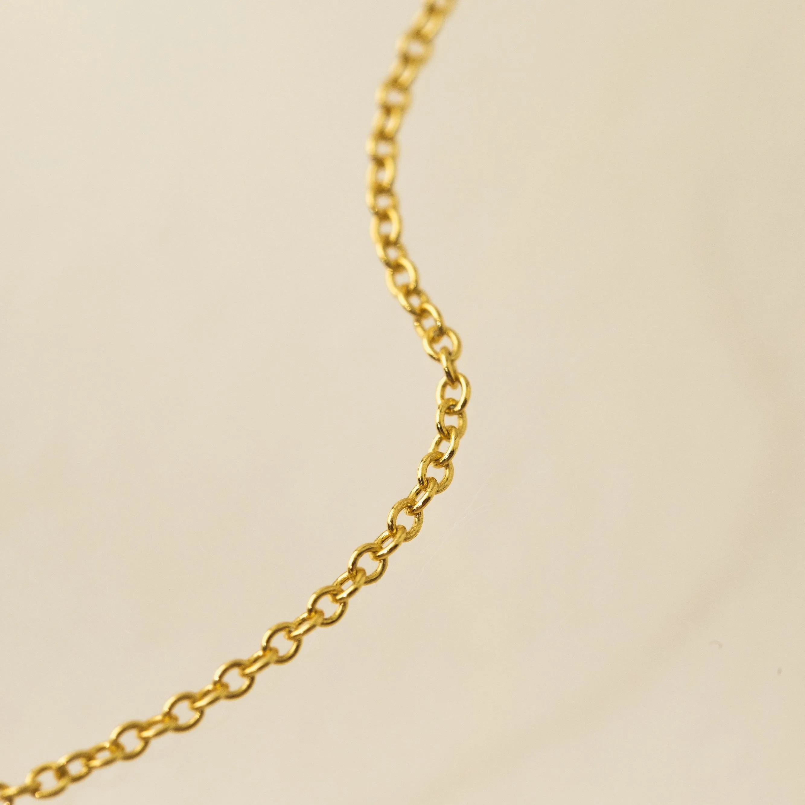 May Birthstone Fluted Necklace
