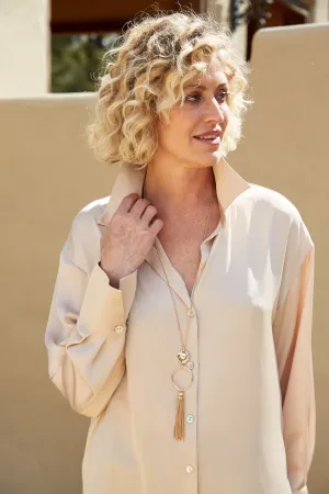 Meta Drop Necklace - Gold