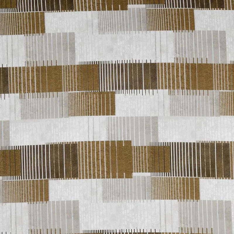 Mihir Striped Bedsheet - Brown & White