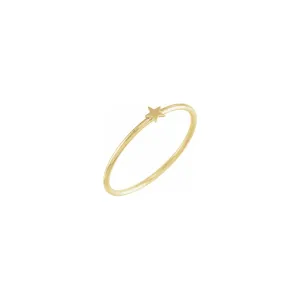 Mini Star Stackable Ring (14K)