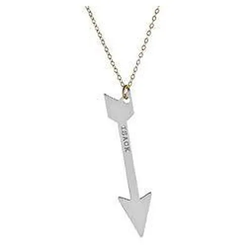Mixed Metal Personalized Arrow Necklace-The TODAY Show