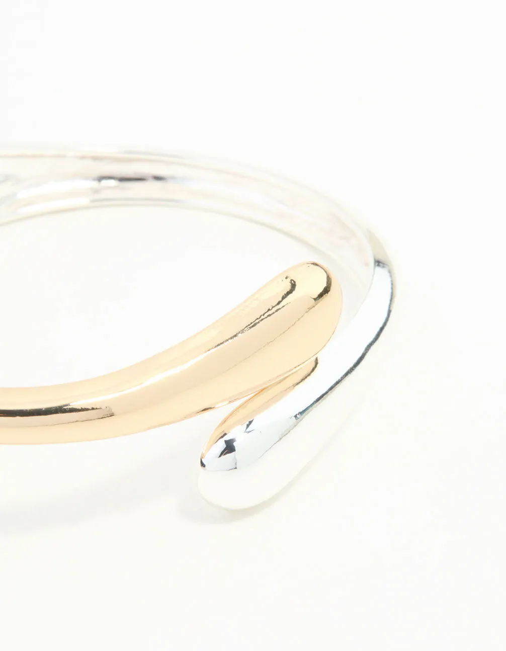 Mixed Metals Swirl Wrist Cuff