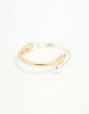 Mixed Metals Swirl Wrist Cuff
