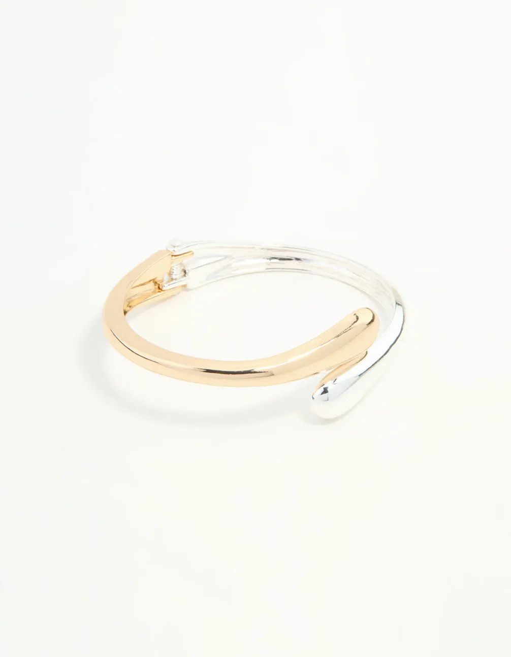 Mixed Metals Swirl Wrist Cuff