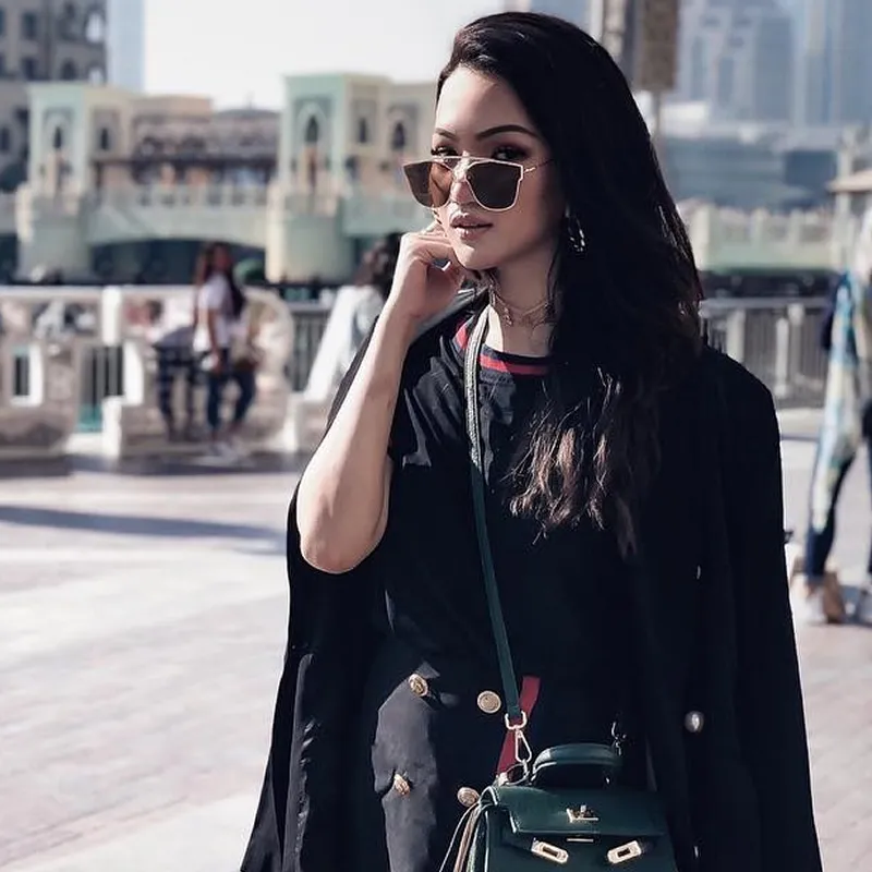 Modern Thin Flat Mirrored Lens Horned Rim Sunglasses A340