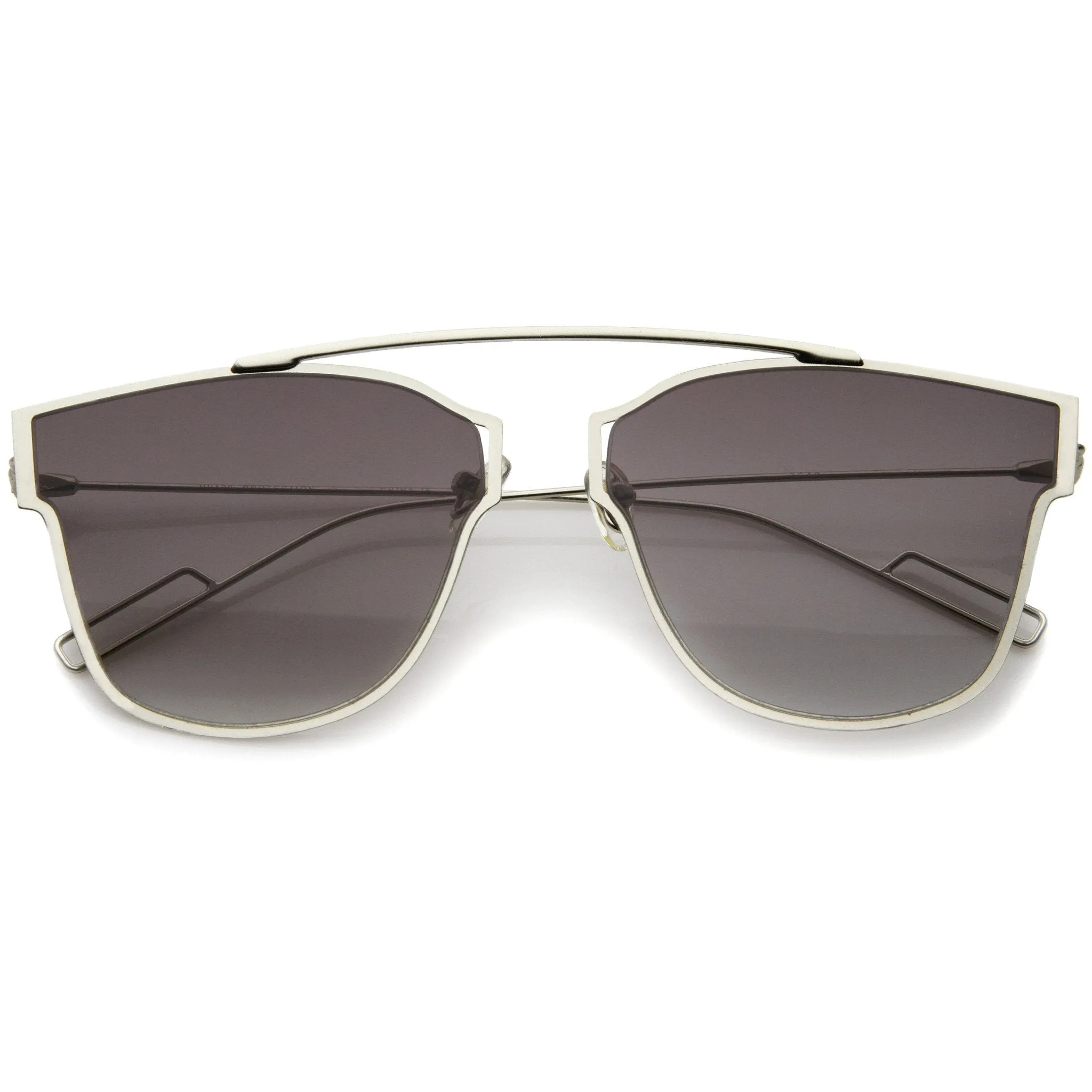 Modern Thin Wire Frame Flat Lens Pantos Sunglasses A353