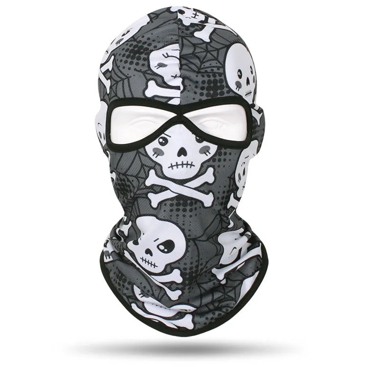 Motorcycle and bicycle equipment sweat-absorbent breathable skull cover outdoor sports neck cover riding fishing sun protection mask