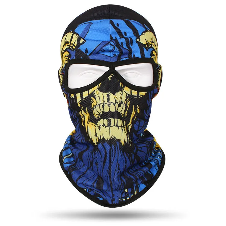 Motorcycle and bicycle equipment sweat-absorbent breathable skull cover outdoor sports neck cover riding fishing sun protection mask
