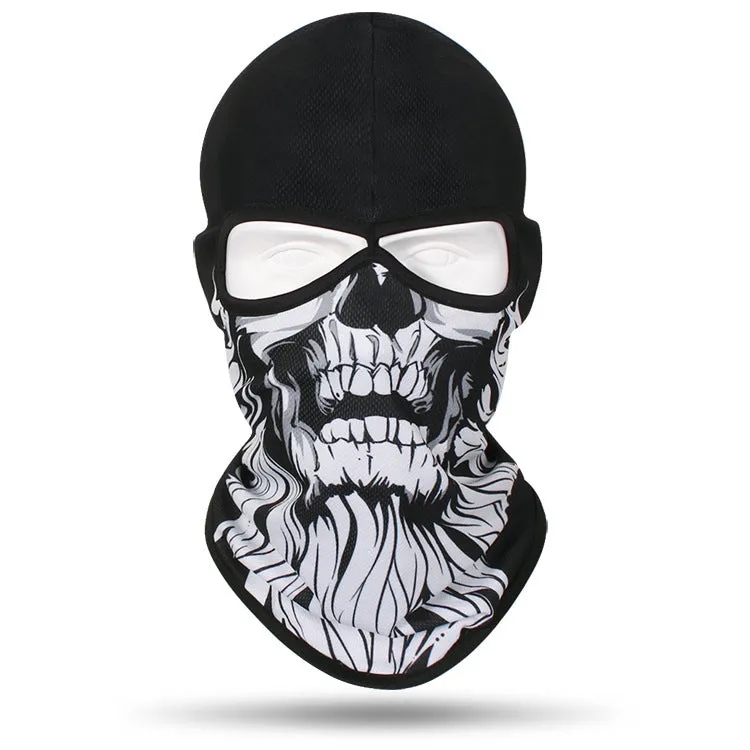 Motorcycle and bicycle equipment sweat-absorbent breathable skull cover outdoor sports neck cover riding fishing sun protection mask