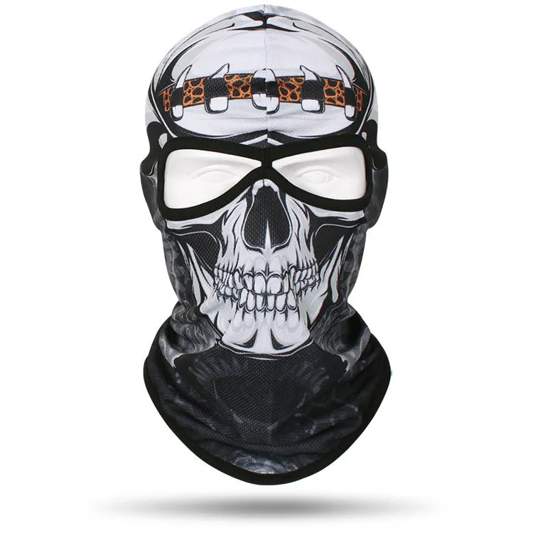 Motorcycle and bicycle equipment sweat-absorbent breathable skull cover outdoor sports neck cover riding fishing sun protection mask