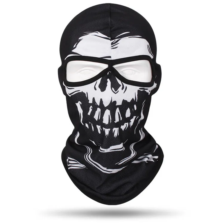Motorcycle and bicycle equipment sweat-absorbent breathable skull cover outdoor sports neck cover riding fishing sun protection mask