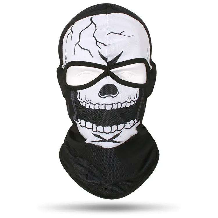 Motorcycle and bicycle equipment sweat-absorbent breathable skull cover outdoor sports neck cover riding fishing sun protection mask
