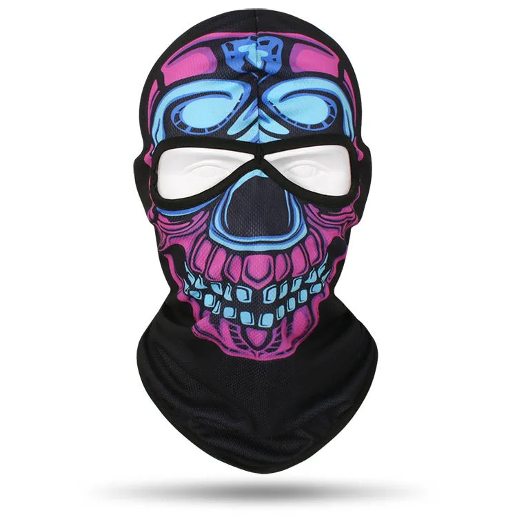 Motorcycle and bicycle equipment sweat-absorbent breathable skull cover outdoor sports neck cover riding fishing sun protection mask