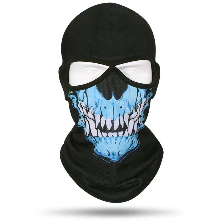 Motorcycle and bicycle equipment sweat-absorbent breathable skull cover outdoor sports neck cover riding fishing sun protection mask