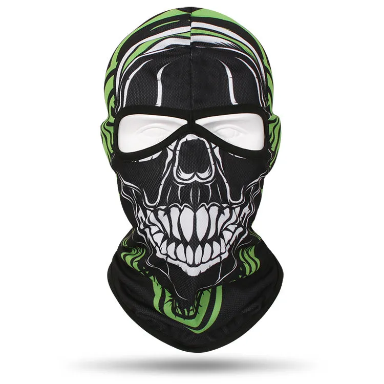 Motorcycle and bicycle equipment sweat-absorbent breathable skull cover outdoor sports neck cover riding fishing sun protection mask