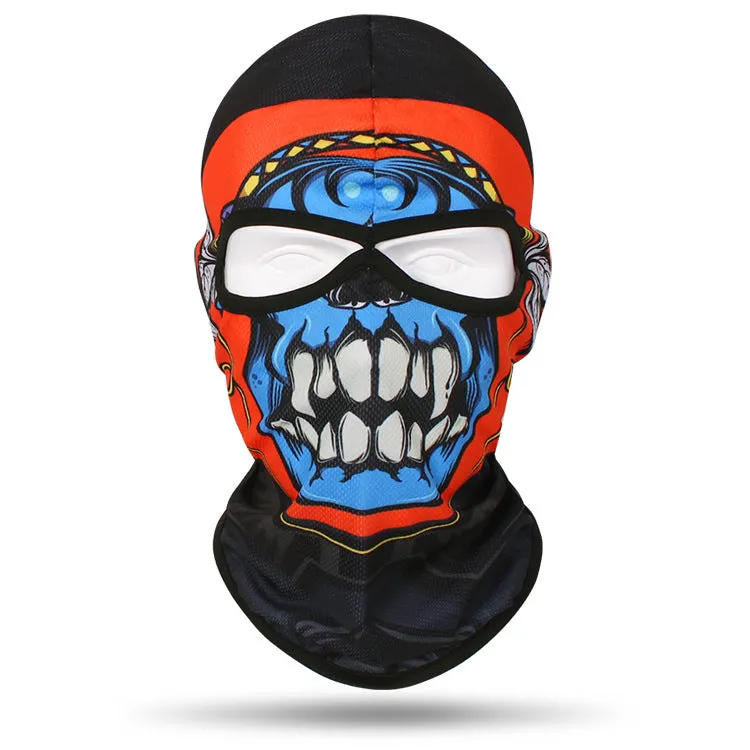 Motorcycle and bicycle equipment sweat-absorbent breathable skull cover outdoor sports neck cover riding fishing sun protection mask