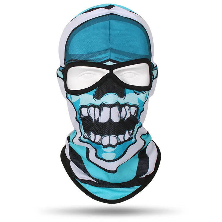 Motorcycle and bicycle equipment sweat-absorbent breathable skull cover outdoor sports neck cover riding fishing sun protection mask