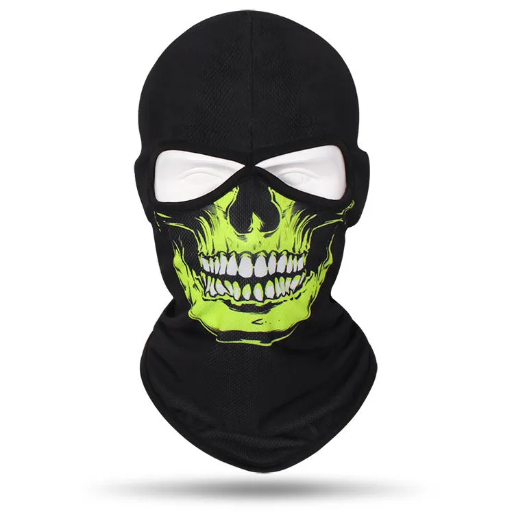 Motorcycle and bicycle equipment sweat-absorbent breathable skull cover outdoor sports neck cover riding fishing sun protection mask