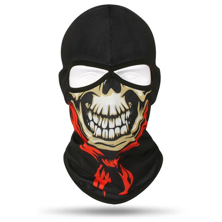 Motorcycle and bicycle equipment sweat-absorbent breathable skull cover outdoor sports neck cover riding fishing sun protection mask