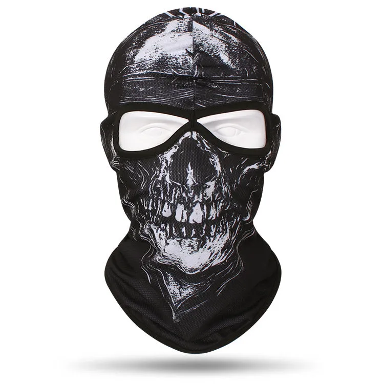 Motorcycle and bicycle equipment sweat-absorbent breathable skull cover outdoor sports neck cover riding fishing sun protection mask