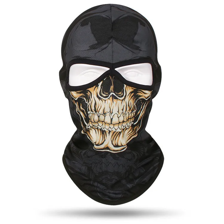 Motorcycle and bicycle equipment sweat-absorbent breathable skull cover outdoor sports neck cover riding fishing sun protection mask