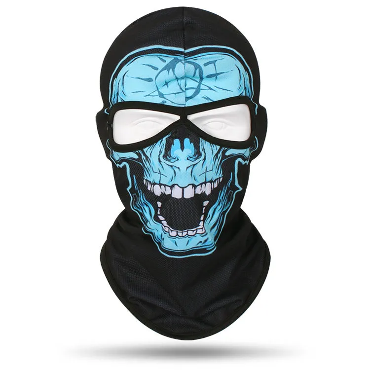 Motorcycle and bicycle equipment sweat-absorbent breathable skull cover outdoor sports neck cover riding fishing sun protection mask