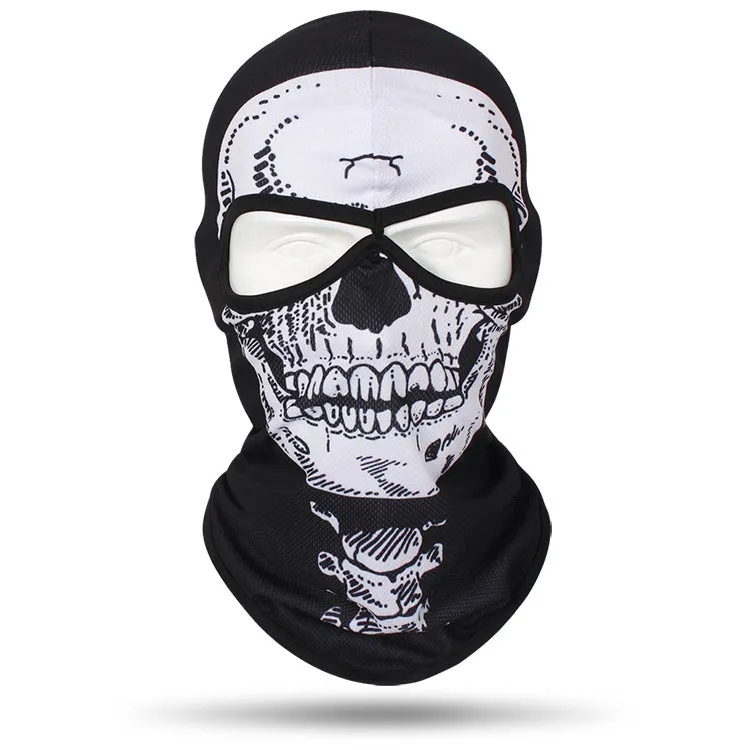 Motorcycle and bicycle equipment sweat-absorbent breathable skull cover outdoor sports neck cover riding fishing sun protection mask