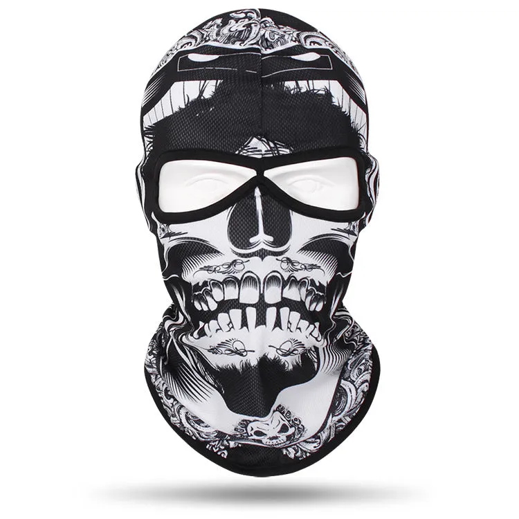 Motorcycle and bicycle equipment sweat-absorbent breathable skull cover outdoor sports neck cover riding fishing sun protection mask