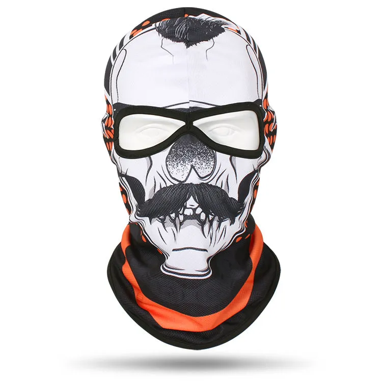 Motorcycle and bicycle equipment sweat-absorbent breathable skull cover outdoor sports neck cover riding fishing sun protection mask