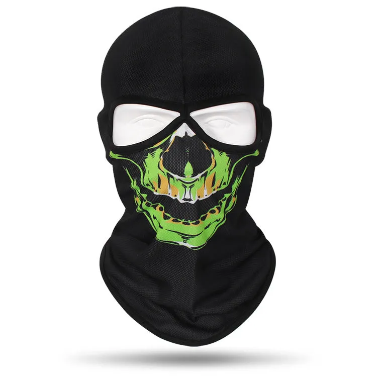 Motorcycle and bicycle equipment sweat-absorbent breathable skull cover outdoor sports neck cover riding fishing sun protection mask
